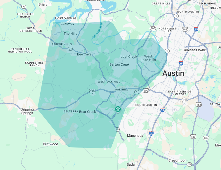 Loopers Lawn Care service area map